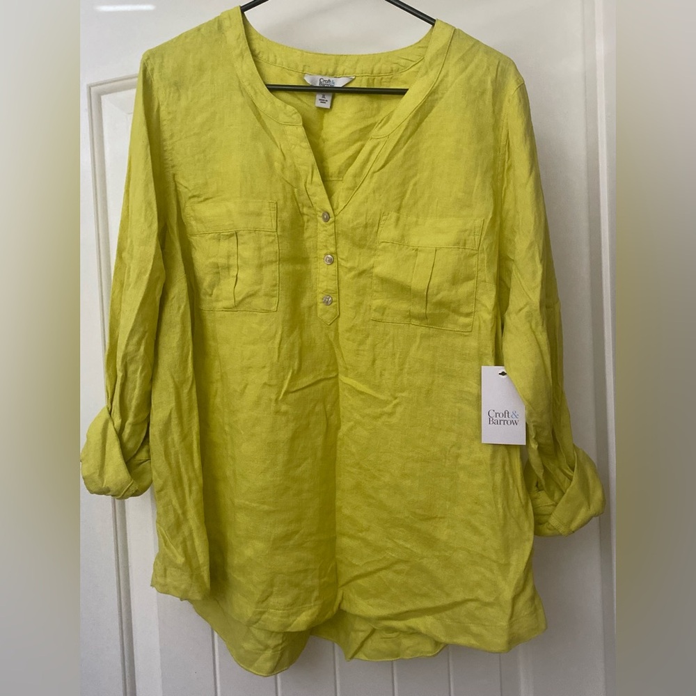 Croft & Barrow Women's Lime Blouse Size (XL)
